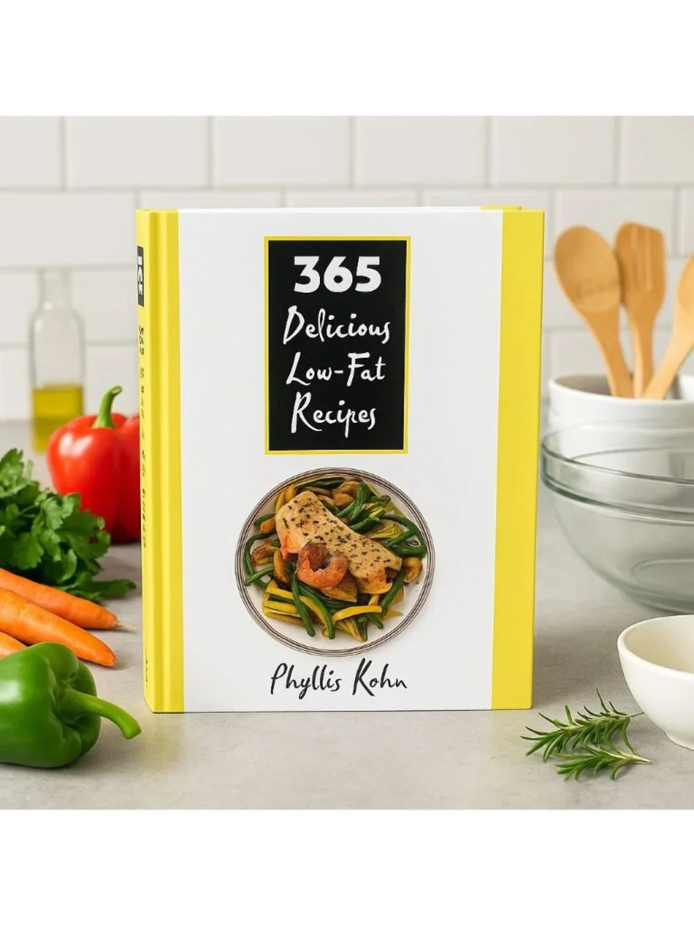 365 Delicious Low-Fat Recipes Cookbook by Phyllis Kohn 2000 Hardcover Diet
